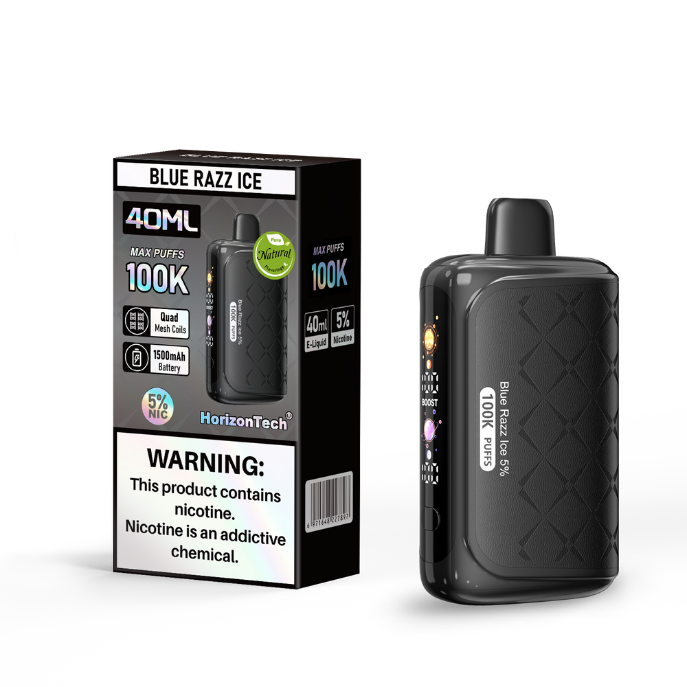 HORIZONTECH 100,000 PUFFS DISPOSABLE VAPE - DISPLAY OF 5