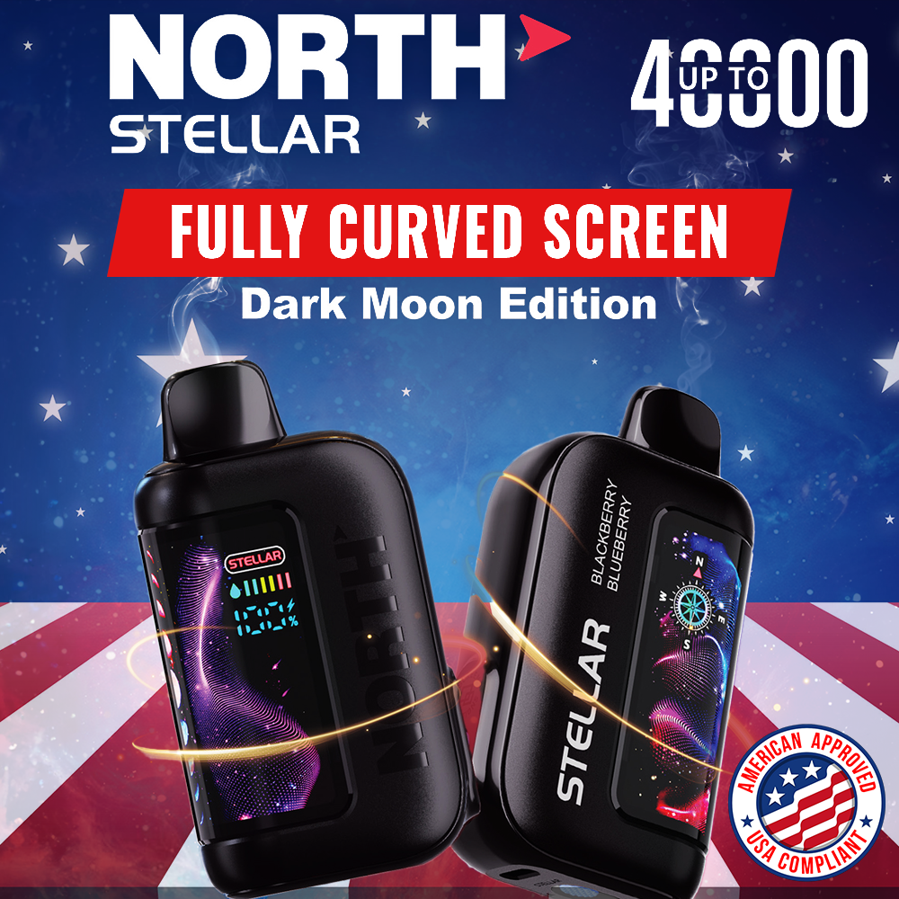 NORTH STELLAR DARK MOON EDITION 40,000 PUFFS DISPOSABLE VAPE - DISPLAY OF 5