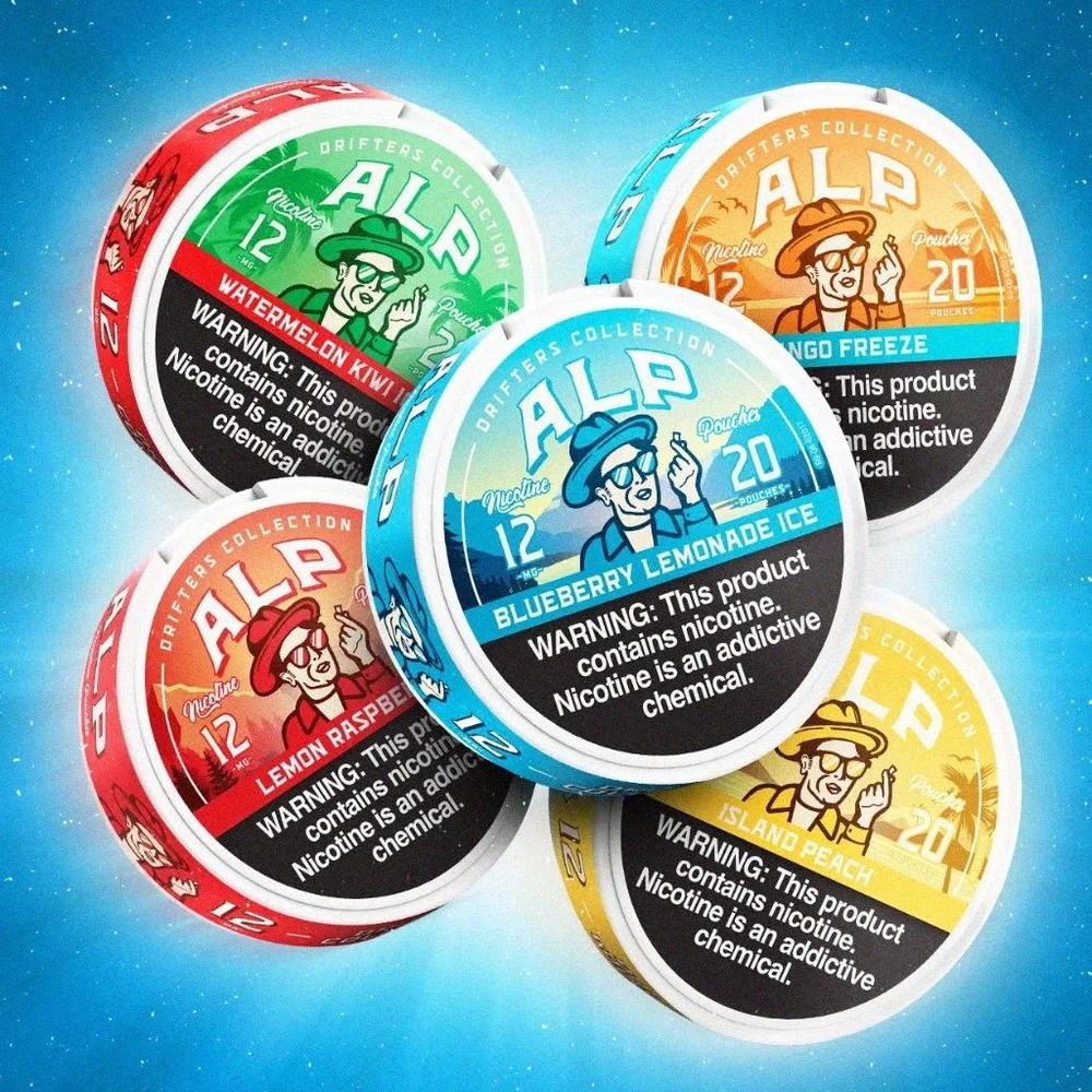 ALP DRIFTERS NICOTINE POUCHES 20-PACK - DISPLAY OF 5