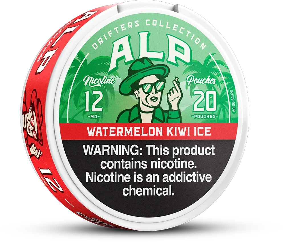 ALP DRIFTERS NICOTINE POUCHES 20-PACK - DISPLAY OF 5 Watermelon kiwi Ice