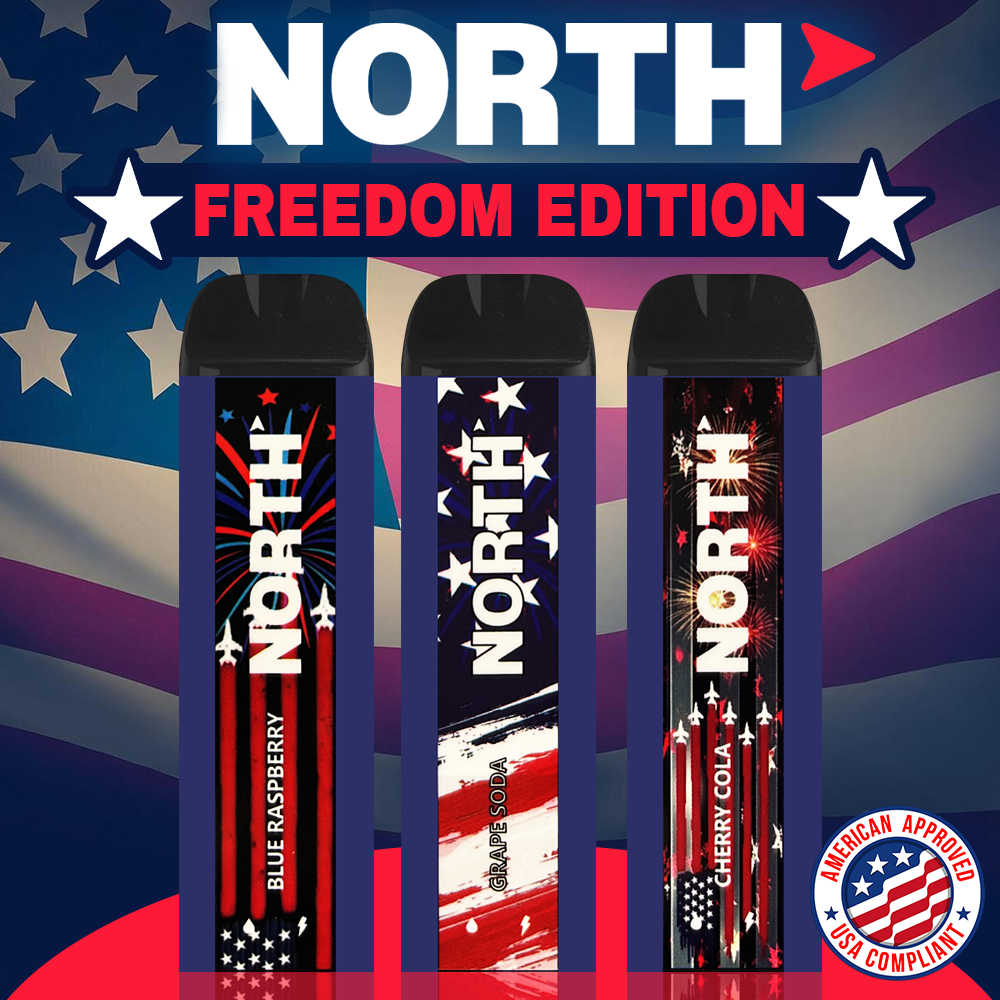 NORTH (USA COMPLIANT) 5000 PUFFS DIPOSABLES VAPE - DISPLAY OF 10