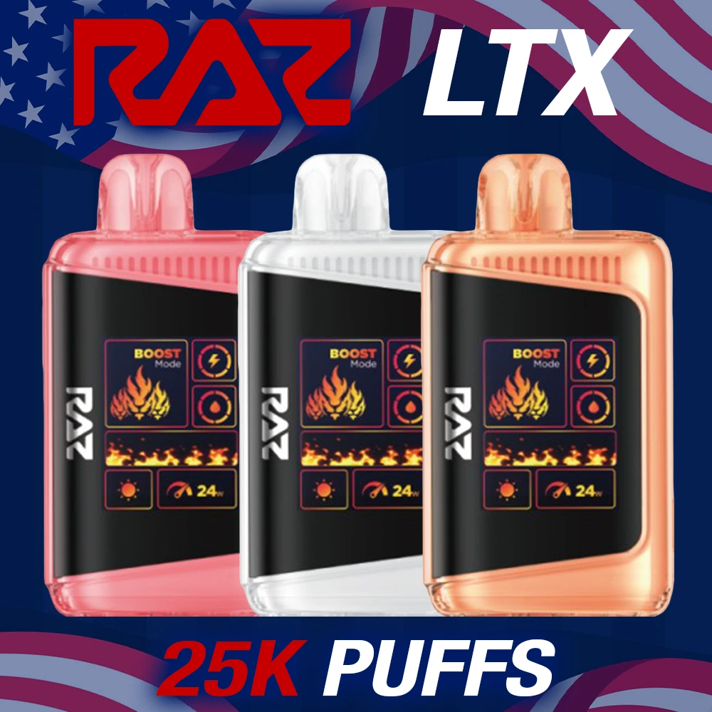 RAZ LTX 5% NIC 25,000 PUFFS DISPOSABLE VAPE - DISPLAY OF 5