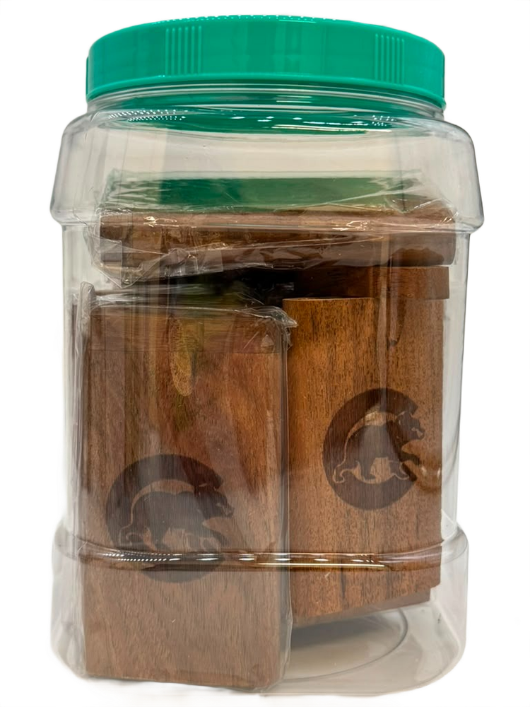 CUBS WOODEN DUGOUT WITH METAL CIGARETTE 4" - JAR OF 12