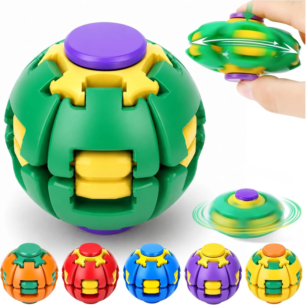 DECOMPRESS ROTATE FIDGET BALL - DISPLAY OF 12