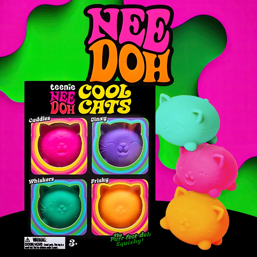 TEENIE NEEDOH MINI COOL SQUISHY CATS - PACK OF 4