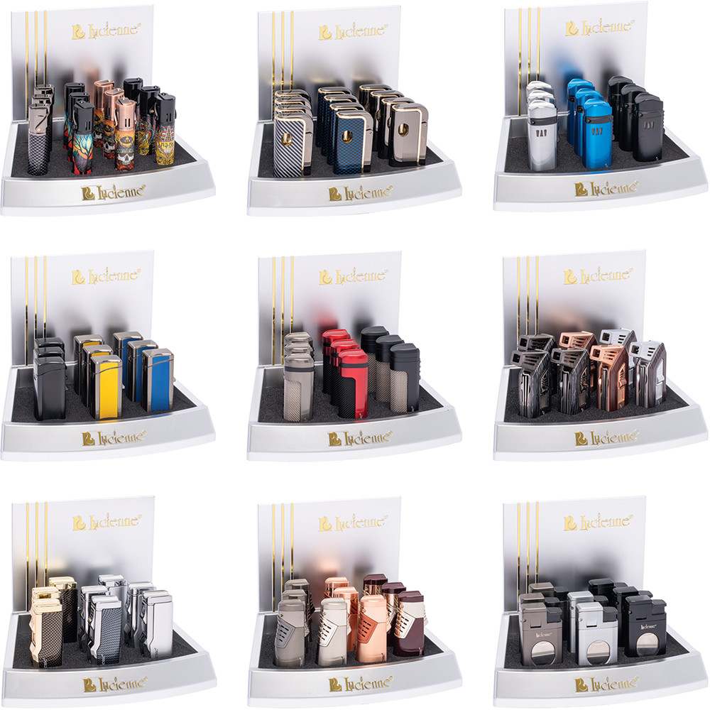 CIRCULAR COUNTER TOP LUCIENNE LIGHTER DISPLAY OF 209