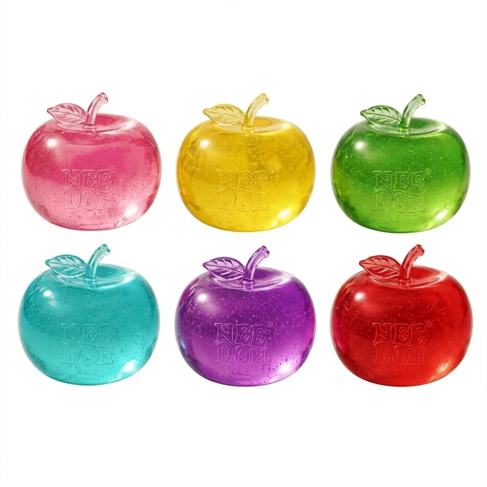 NEEDOH NICE CUBE APPLE SQUISH TOY - DISPLAY OF 12