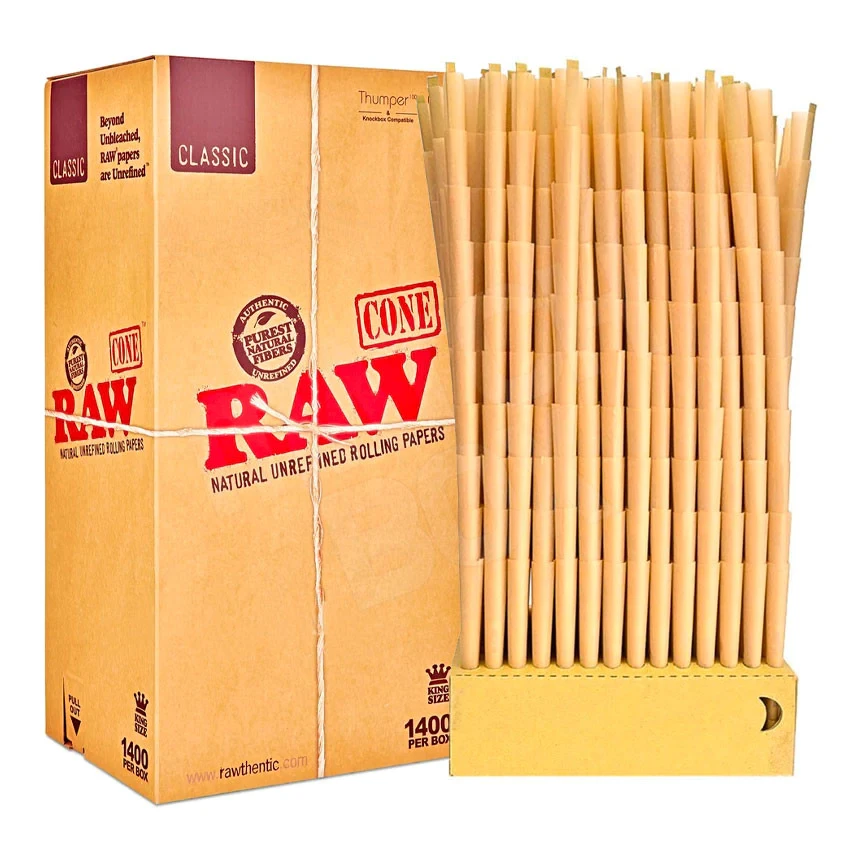 RAW CLASSIC BULK KING SIZE CONES 1400CT BOX
