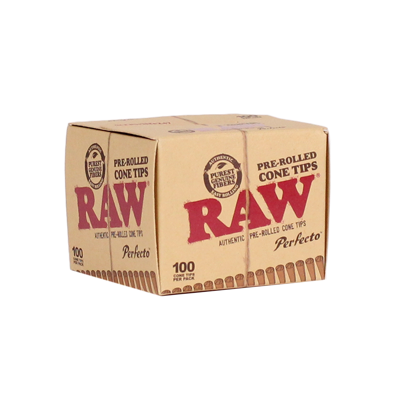 RAW PERFECTO PRE-ROLLED TIPS 100-PACK - DISPLAY OF 6