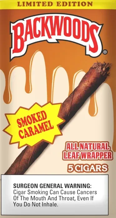 BACKWOODS NATURAL LEAF CIGARS 5-PACK - DISPLAY OF 8