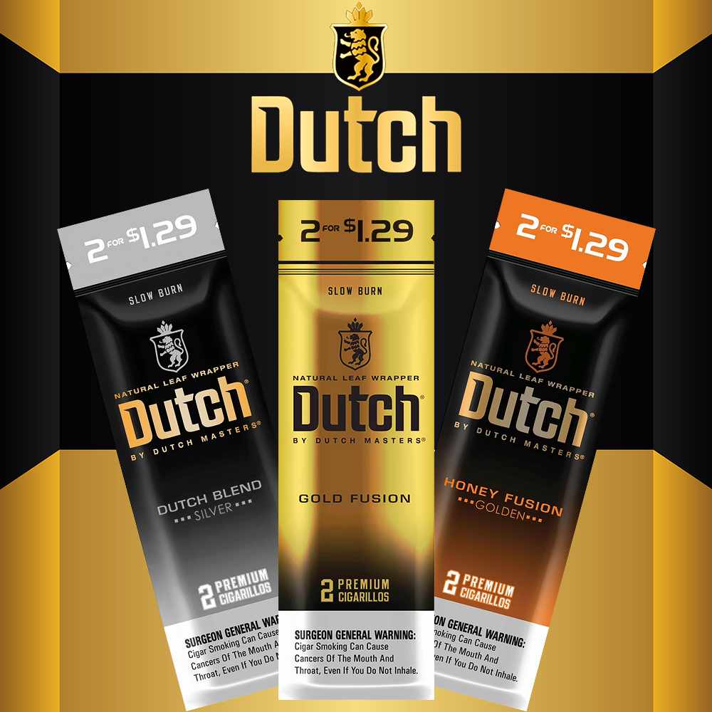 DUTCH NATURAL LEAF CIGARS 2-PACK - DISPLAY OF 30
