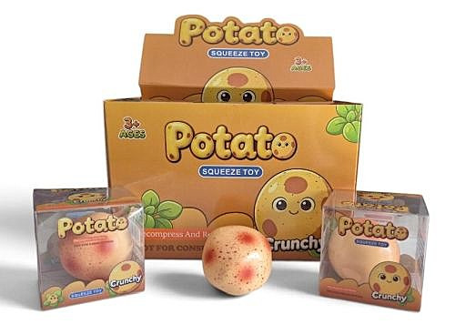 POTATO SQUEEZE SQUISH TOY - DISPLAY OF 12