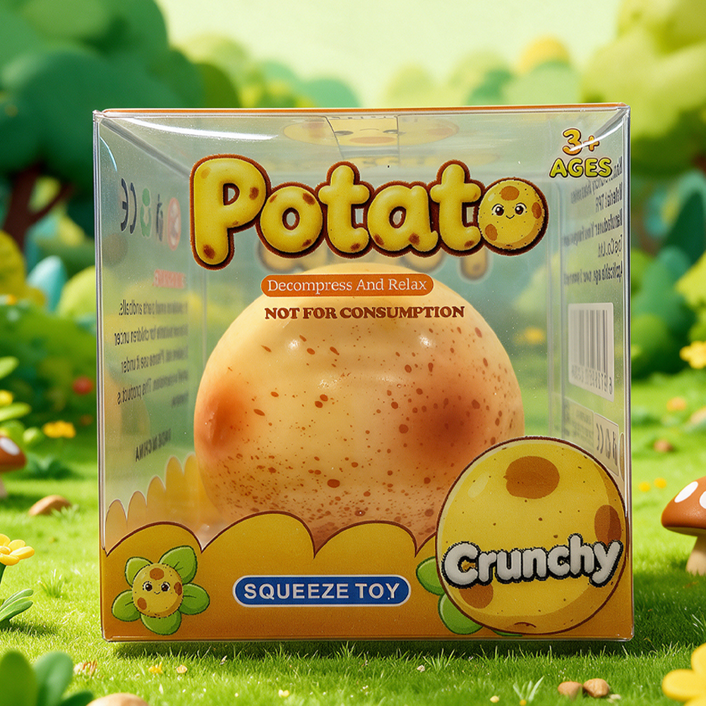 POTATO SQUEEZE SQUISH TOY - DISPLAY OF 12