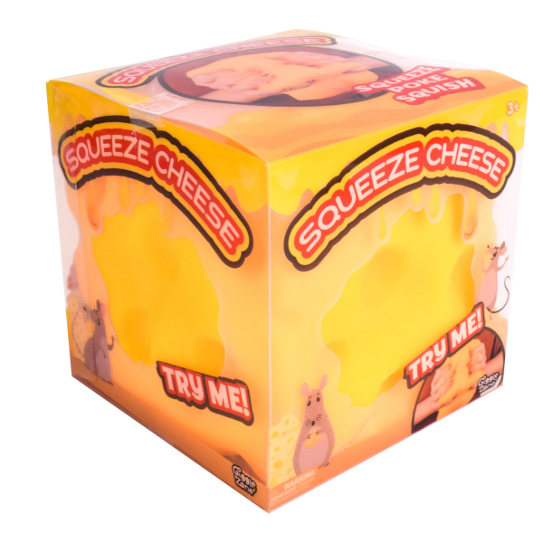 MEGA CHEESE SQUEEZE SQUISH TOY - DISPLAY OF 6