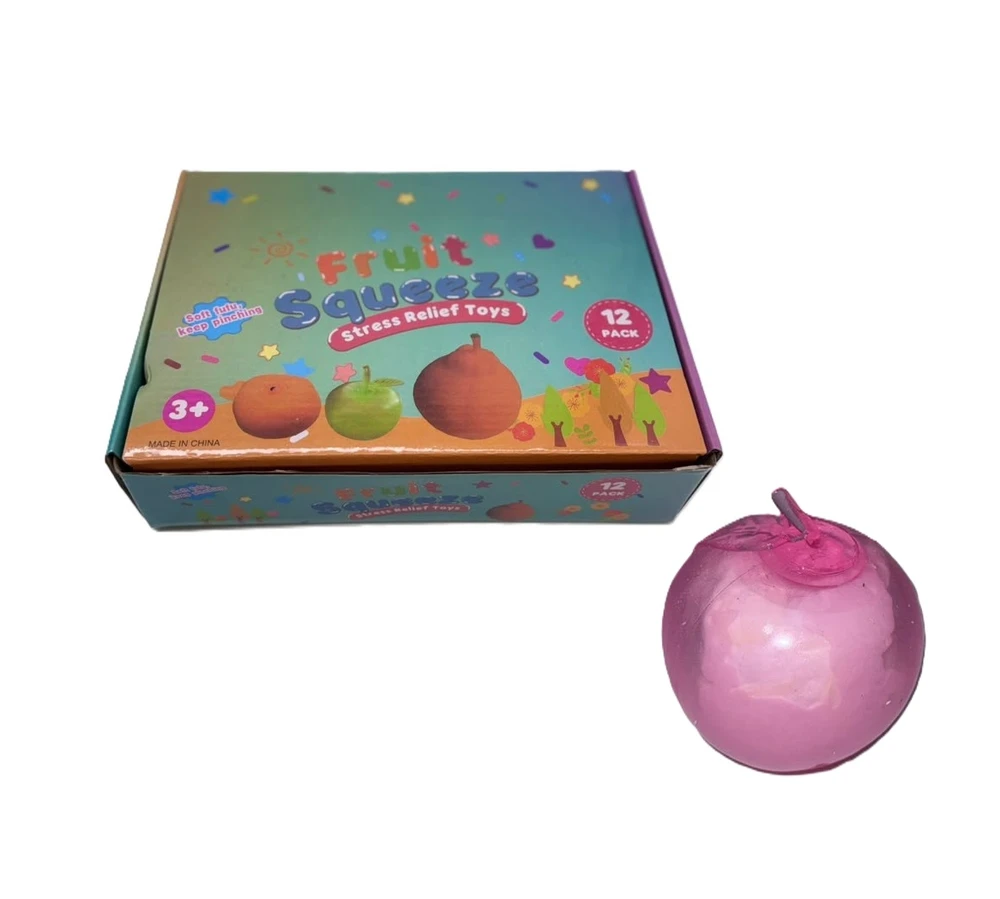 FRUITY SQUEEZE SQUISH TOY - DISPLAY OF 12