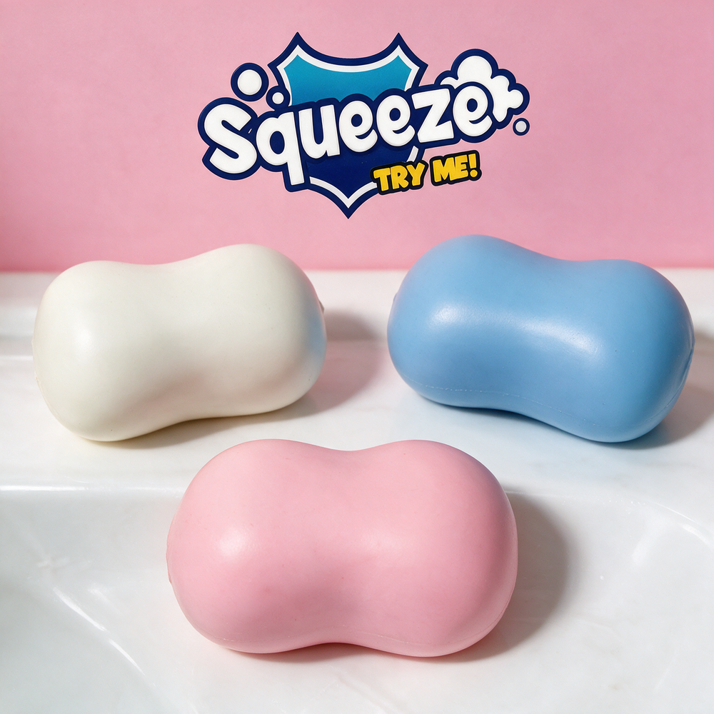 SQUEEZE BALL SQUISH TOY - DISPLAY OF 12