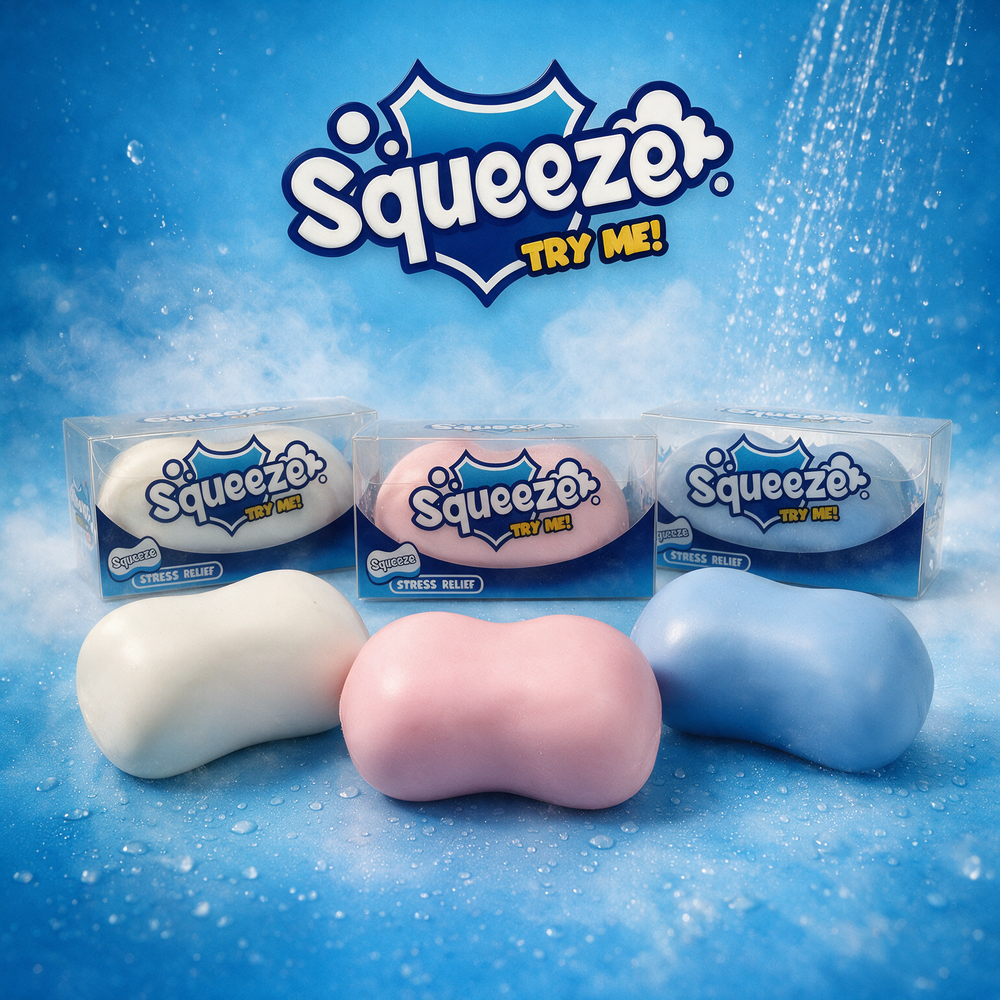 SQUEEZE BALL SQUISH TOY - DISPLAY OF 12
