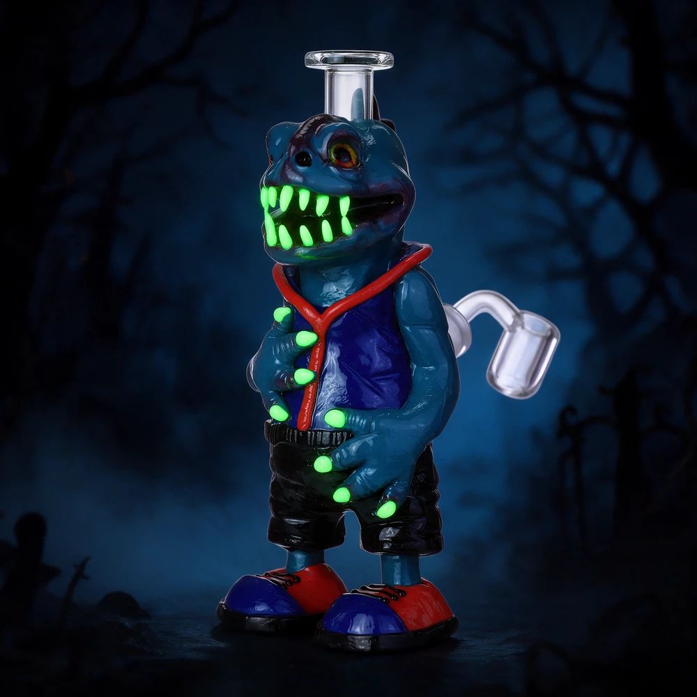 MONSTER FIGURE GLASS WATERPIPE 7"