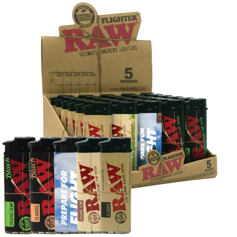 RAW FLIGHTER ULTIMATE LIGHTERS - DISPLAY OF 30