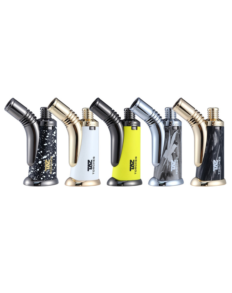 TAZ ANGLED NECK TORCH LIGHTER - DISPLAY OF 9 (TAZ-1036)