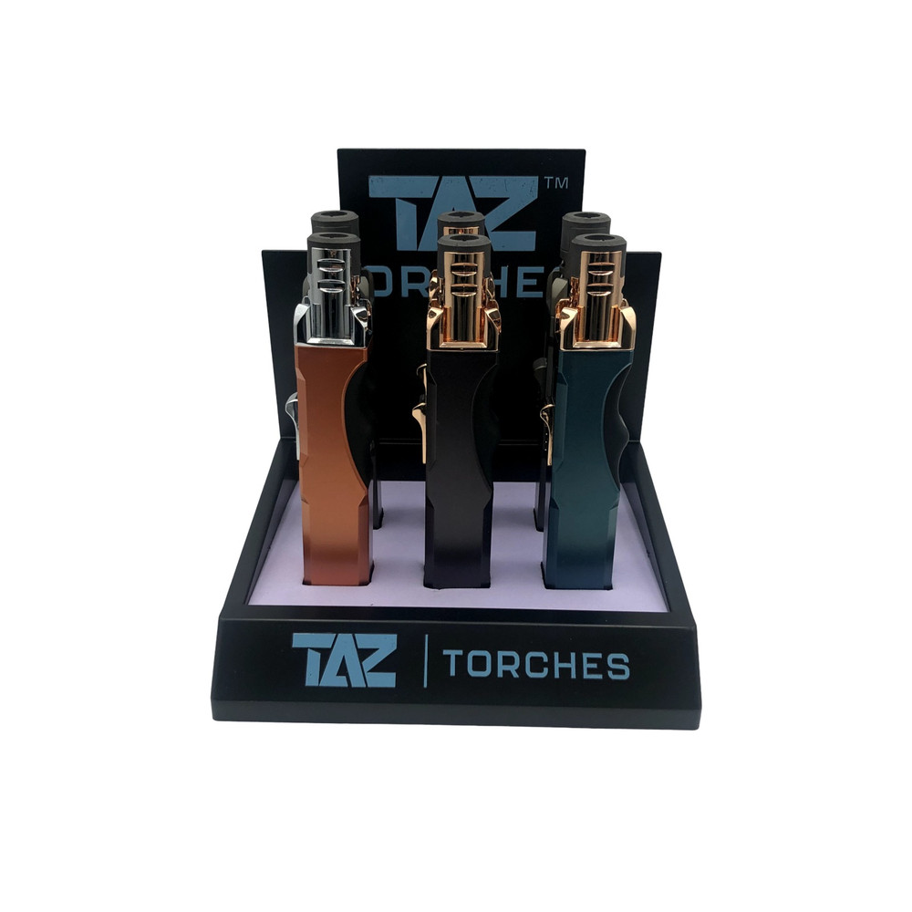 TAZ SLIM GRIP TORCH LIGHTER - DISPLAY OF 6 (TAZ-1022)