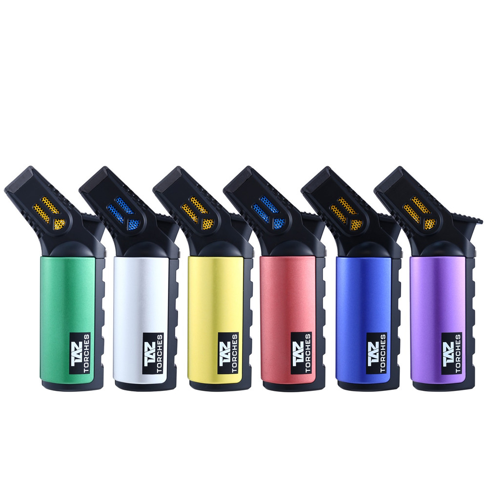 TAZ COLOR GRIP ANGLE TORCH LIGHTER - DISPLAY OF 6 (TAZ-1040)