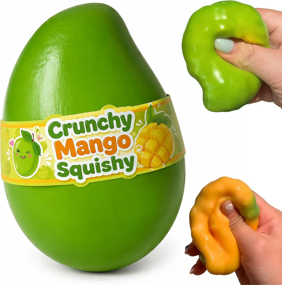 CRUNCHY MANGO SQUISH TOY - DISPLAY OF 12