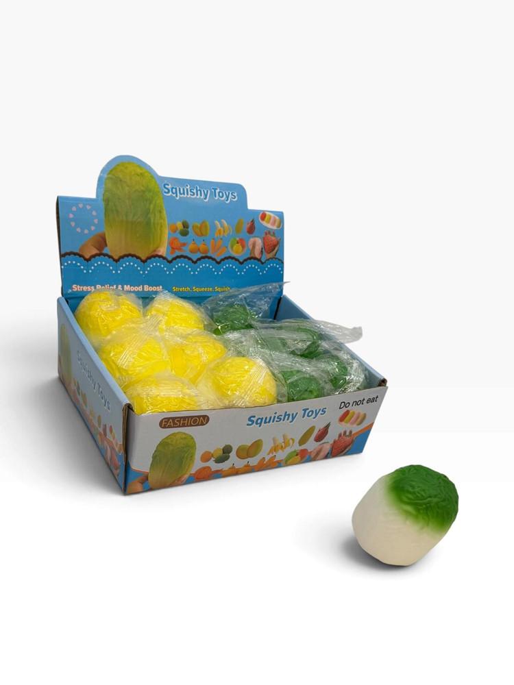 CABBAGE SQUISH TOY - DISPLAY OF 12