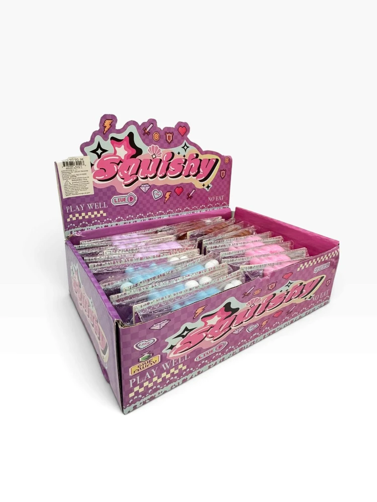 SQUISHY SQUIRREL SQUISH TOY - DISPLAY OF 20