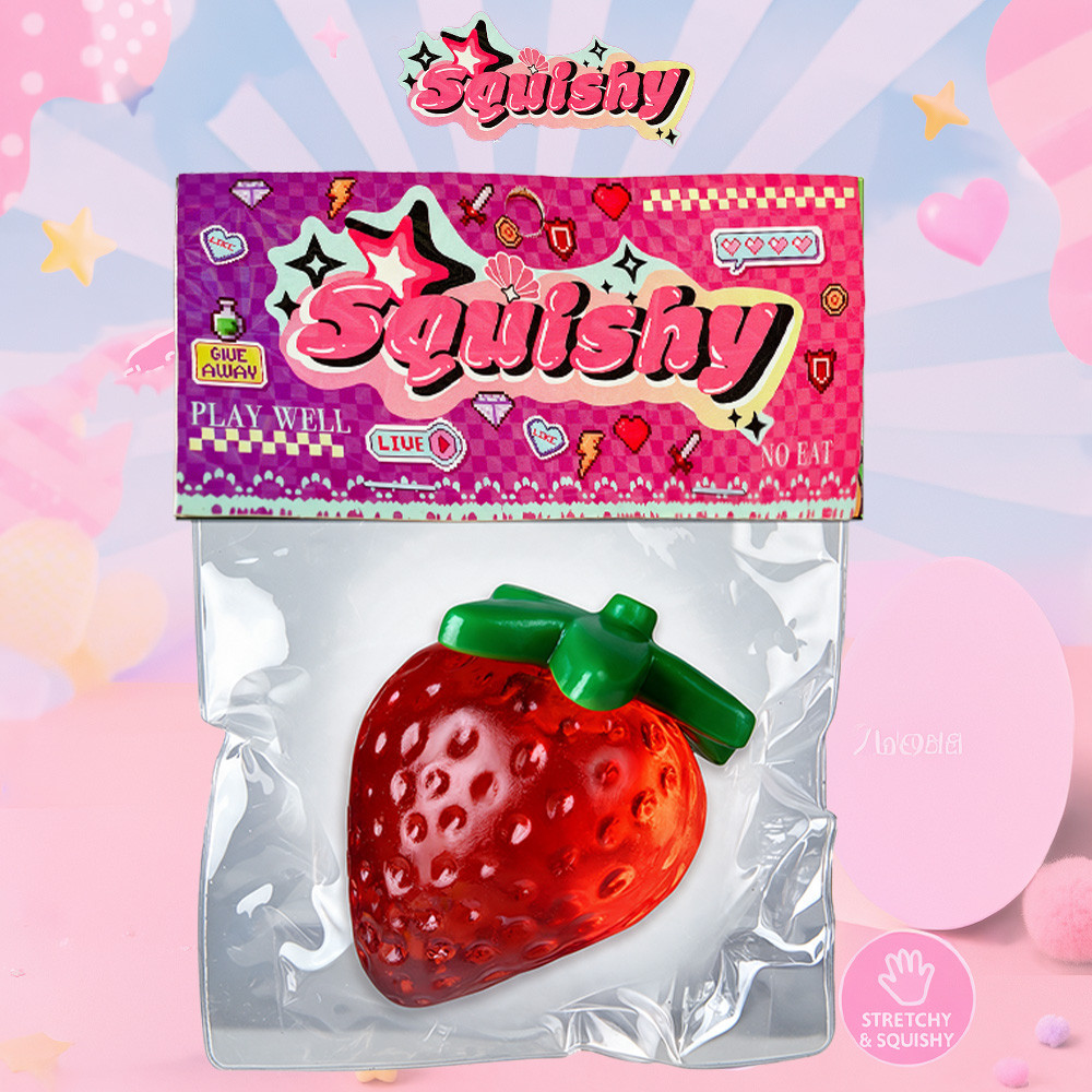 SQUISHY FRUITS SQUISH TOY - DISPLAY OF 20