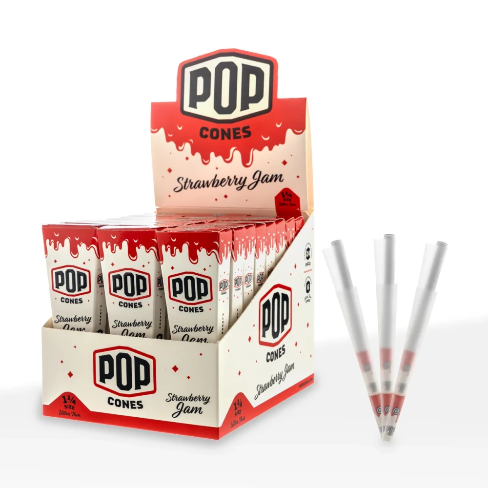 POP CONES 6-PACK ULTRA THIN 1 1/4 SIZE - DISPLAY OF 24