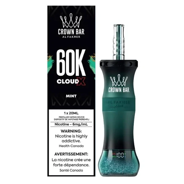AL FAKHER CROWN BAR 60,000 PUFFS E-HOOSE X DISPOSABLE HOOKAH - DISPLAY OF 5