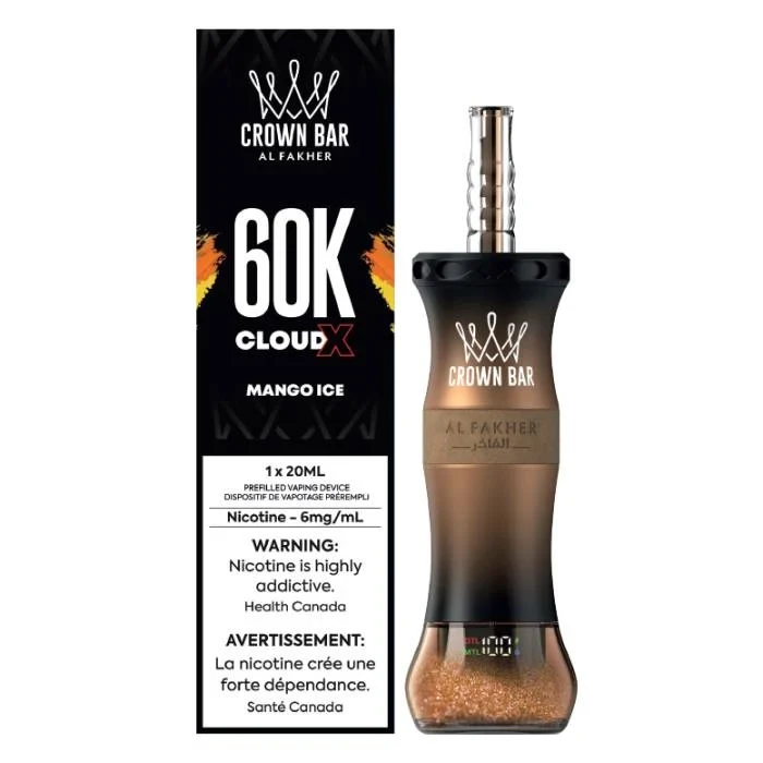 AL FAKHER CROWN BAR 60,000 PUFFS E-HOOSE X DISPOSABLE HOOKAH - DISPLAY OF 5