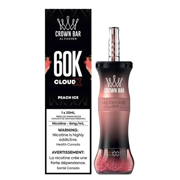 AL FAKHER CROWN BAR 60,000 PUFFS CLOUD  X DISPOSABLE HOOKAH - DISPLAY OF 5