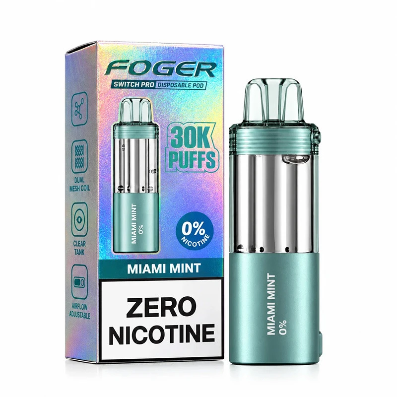 FOGER SWITCH PRO ZERO NICOTINE (USA COMPLAINT) 30,000 PUFFS DISPOSABLE (POD ONLY) - DISPLAY OF 5
