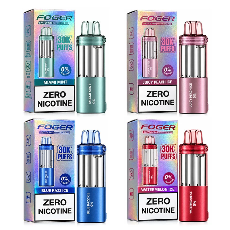 FOGER SWITCH PRO ZERO NICOTINE (USA COMPLAINT) 30,000 PUFFS DISPOSABLE (POD ONLY) - DISPLAY OF 5