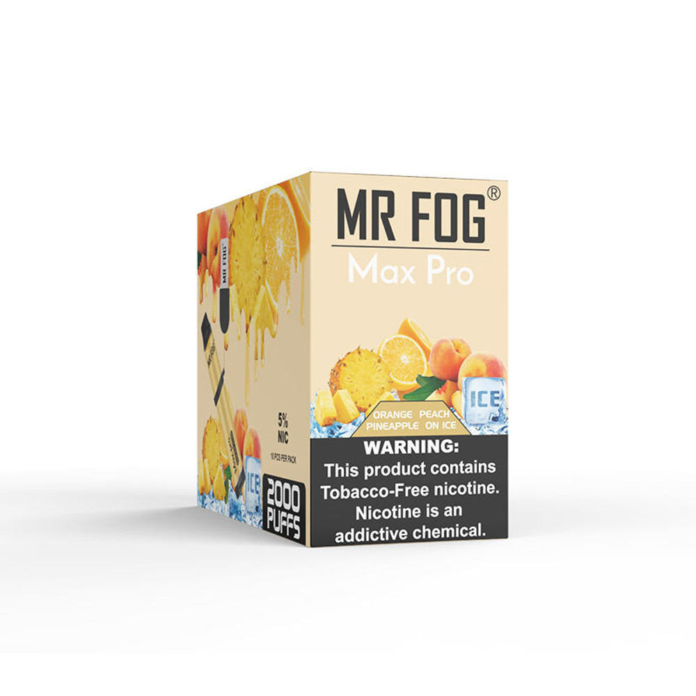 MR FOG MAX PRO 5percent DISPOSABLE DEVICE 7ML 2000 PUFFS - DISPLAY OF 10CT