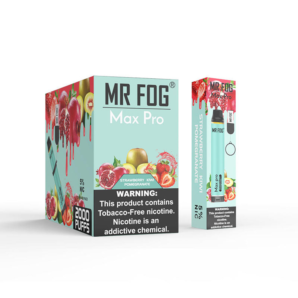 MR FOG MAX PRO 5percent DISPOSABLE DEVICE 7ML 2000 PUFFS - DISPLAY OF 10CT