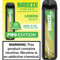 BREEZE SMOKE PRO EDITION 5percent DISPOSABLE DEVICE 6ML 2000 PUFFS - DISPLAY OF 10CT