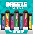  BREEZE SMOKE PRO EDITION 5% DISPOSABLE DEVICE 6ML (2000 PUFFS) - DISPLAY OF 10CT 
