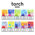  TORCH 5% SALT NIC RECHARGEABLE DISPOSABLE 5000 PUFFS 13ML - 10CT DISPLAY 