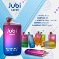  JUBI X6000 5% NIC RECHARGABLE DISPOSABLE 14ML 6000 - 10CT DISPLAY 