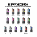 ICEWAVE X8500 18ML 8500 PUFFS VAPE DISPOSABLE - DISPLAY OF 5