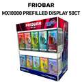 FRIO BAR MX 10000 PUFFS 5% NIC 10ML RECHARGEABLE DISPOSABLE VAPE - DISPLAY OF 50