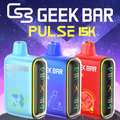 GEEK BAR PULSE 5% NIC 15000 PUFFS RECHARGEABLE DISPOSABLE VAPE - DISPLAY OF 5