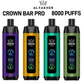 AL FAKHER CROWN BAR PRO 18ML BIG CLOUD 8,000 PUFFS DISPOSABLE VAPE - DISPLAY OF 10