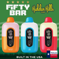 FIFTY BAR X HIDDEN HILLS 18ML 20,000 PUFFS DISPOSABLE VAPE - DISPLAY OF 5
