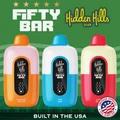FIFTY BAR X HIDDEN HILLS 18ML 20,000 PUFFS DISPOSABLE VAPE - DISPLAY OF 5