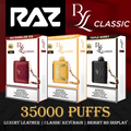 RAZ RYL 35,000 PUFFS DISPOSABLE VAPE - DISPLAY OF 5