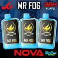 MR FOG NOVA BLUE RAZZ STEEZY SERIES 36,000 PUFFS DISPOSABLE VAPE - DISPLAY OF 5